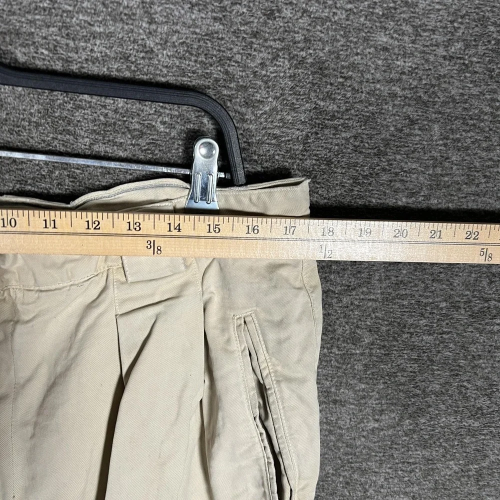 Ermenegildo Zegna Pants Mens 34 Beige Pleated Chino Dress‎ Trousers Brian Italy